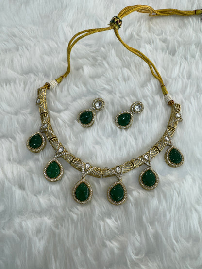 Green Necklace Jewellery Emma Set