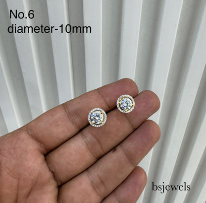 CZ Stone Stud Earrings