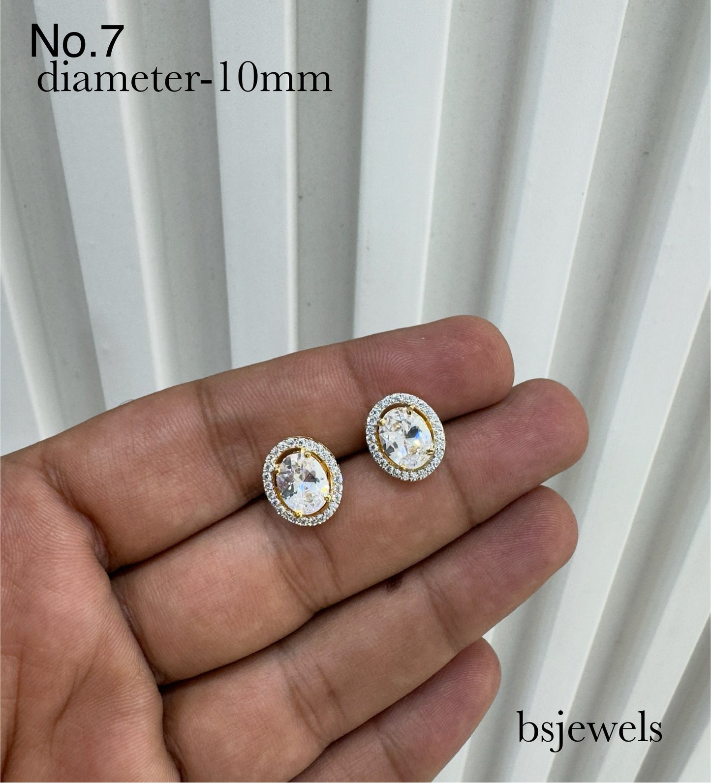 CZ Stone Stud Earrings