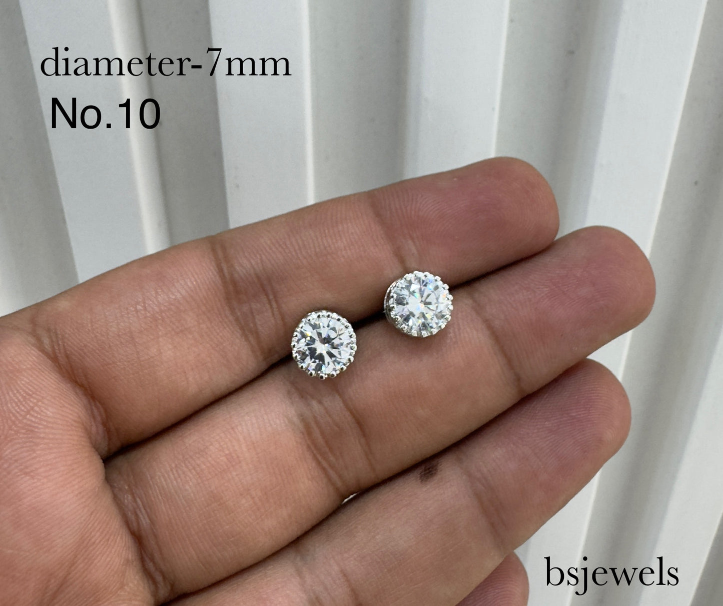 CZ Stone Stud Earrings