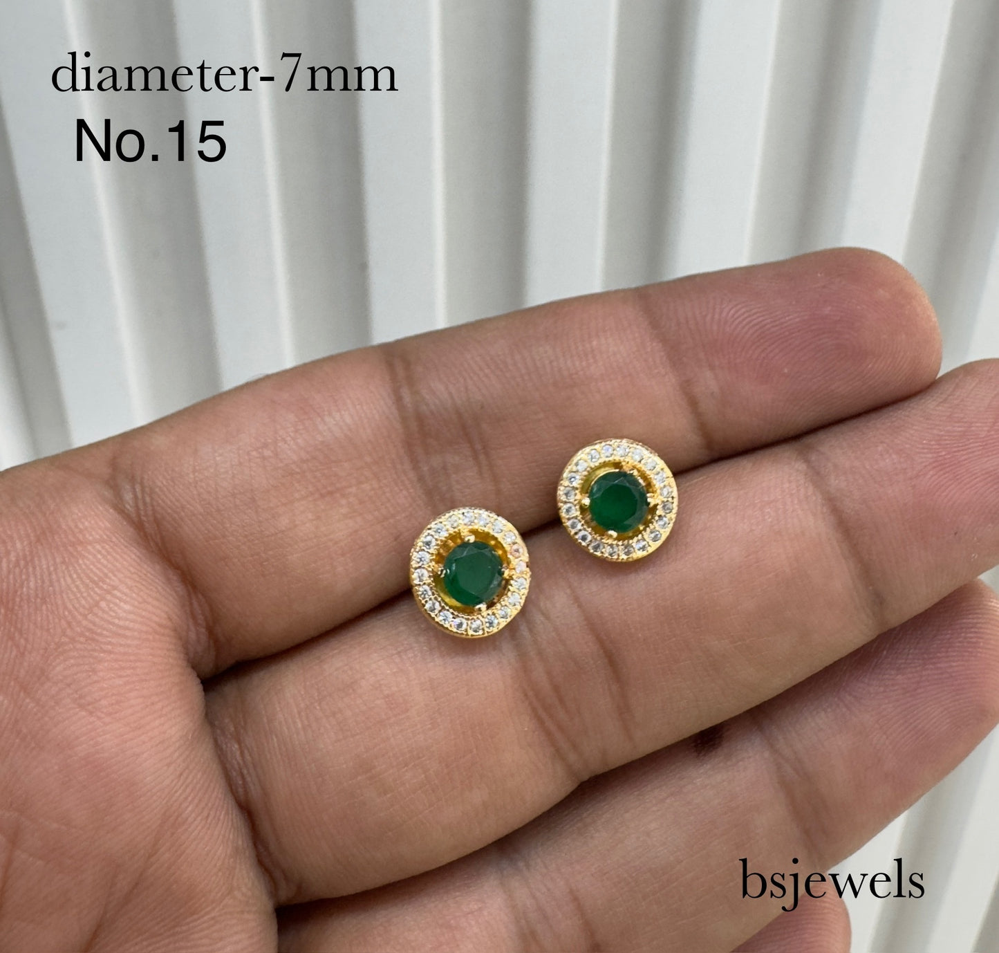 CZ Stone Stud Earrings