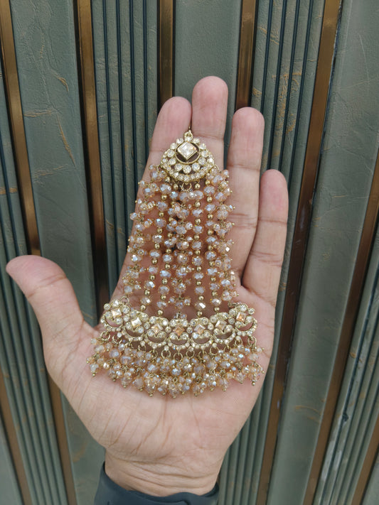 Antiue Crystal Headpassa Jhumar Tracey Jewellery