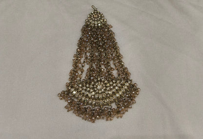 Antiue Crystal Headpassa Jhumar Tracey Jewellery