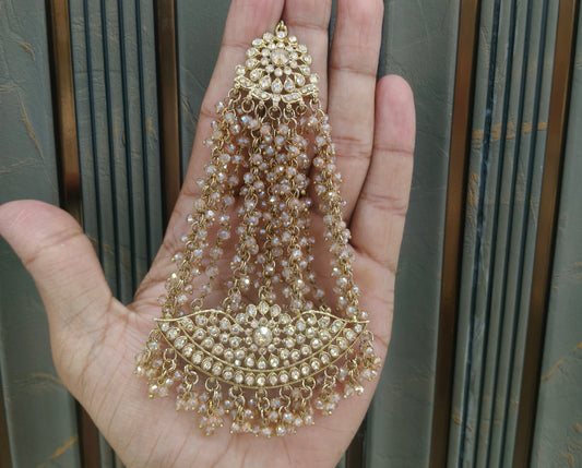 Antiue Crystal Headpassa Jhumar Tracey Jewellery