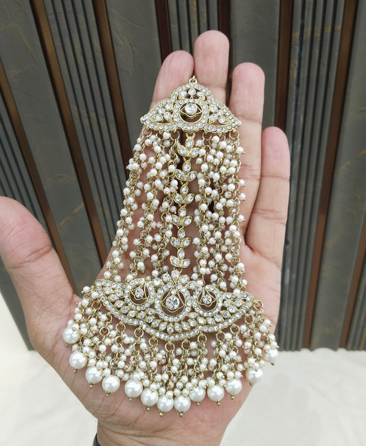 Antique White Headpassa Jhumar Tracey Jewellery